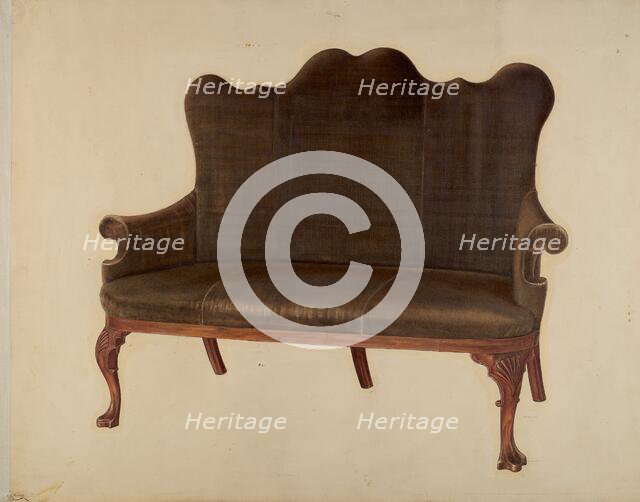 Sofa, 1940. Creator: Rolland Livingstone.