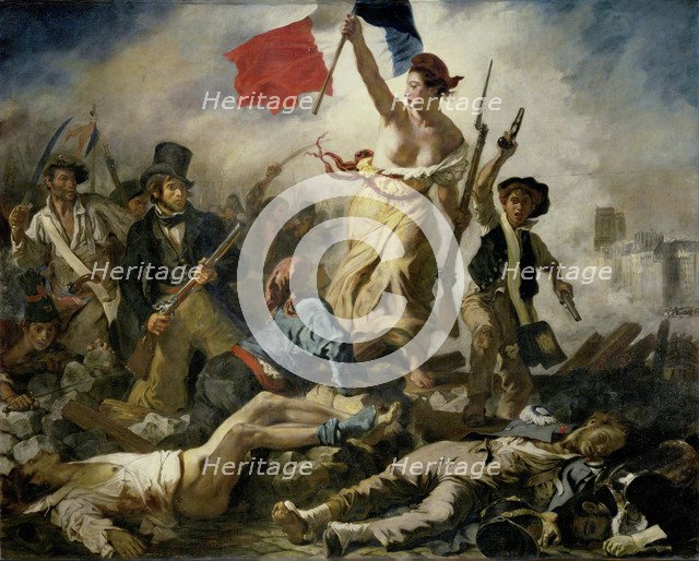 Liberty Leading the People, 1830. Artist: Delacroix, Eugène (1798-1863)