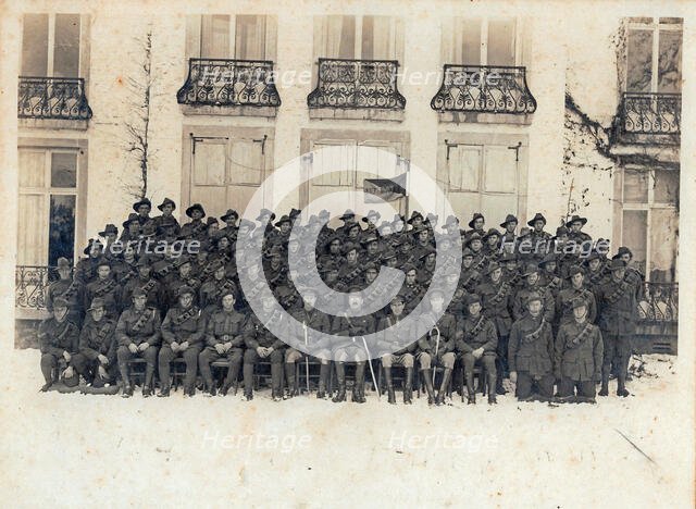 Group photo of 1st Battery, 1st Australian Field Artillery Brigade, 5 February 1919. Creator: Unknown.