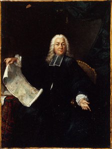 Portrait of Father Jean de Lagrive (1689-1757), geographer and engraver, c1740. Creator: Unknown.