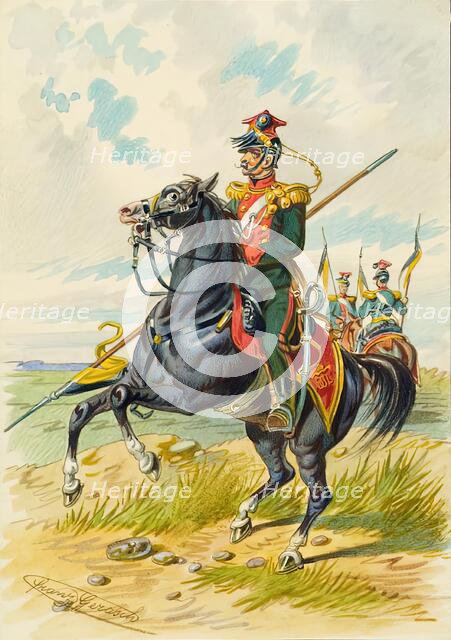 Soldier on horseback, undated. Creator: Franz Gerasch.