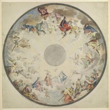 Design for a Cupola with Old and New Testament Figures, 1720-1804. Creator: Pietro de Angelis.