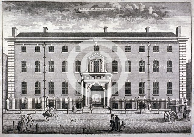 South Sea House, Bishopsgate, City of London, c1750.   Artist: Anon