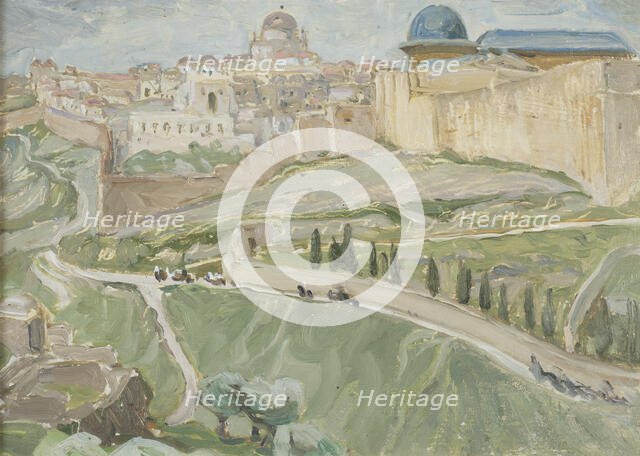 By Jerusalem. Study, 1921. Creator: Anna Katarina Boberg.
