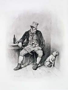 Bill Sikes and his dog, c1894. Artist: Frederick Barnard