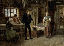 Courtship in aland, rehearsal, 1871. Creator: Karl Emanuel Jansson.