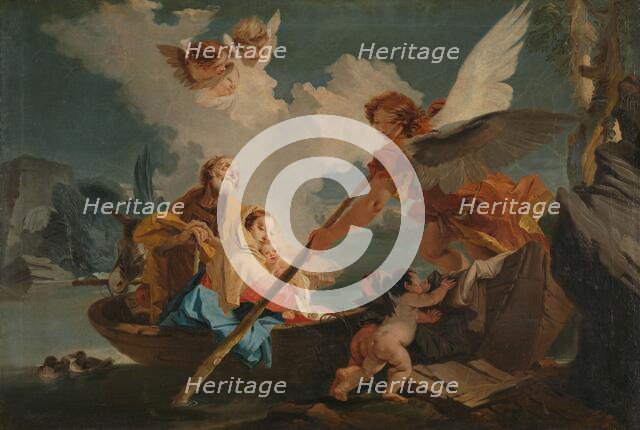 Flight into Egypt, 1750-1810. Creator: Giovanni Battista Tiepolo (follower of).