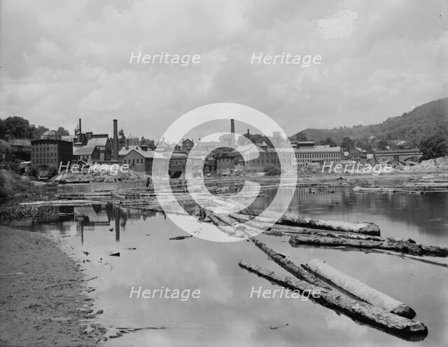Connecticut River below Bellows Falls, Vt., between 1900 and 1910. Creator: Unknown.