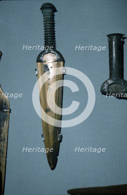 Metal hilted dagger, Neunheiligen, Bronze Age, Germany, 2500-1800 BC. Artist: Unknown.