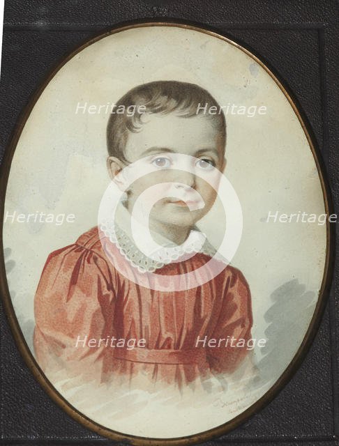 Portrait of Eugenia Kochubey as child, 1849. Creator: Hampeln, Carl, von (1794-after 1880).