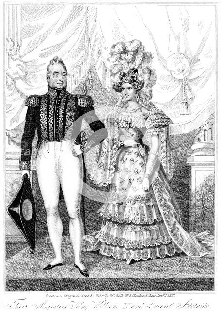 William IV and Queen Adelaide, 1881. Artist: Unknown