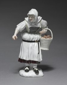 Peasant Woman, 1740-1750. Creator: Meissen Porcelain Factory (German); Johann Joachim Kändler (German, 1706-1768); Peter Reinicke (German, 1715-1768), and/or.