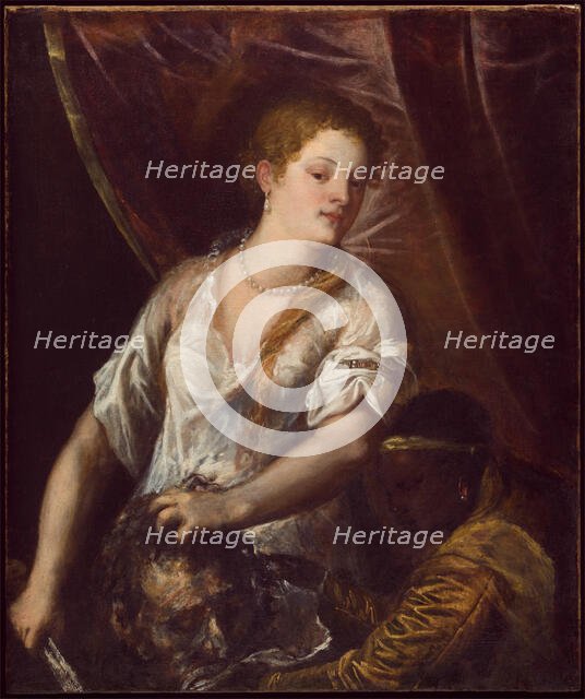 Judith and Her Maidservant with the Head of Holofernes, c1570. Creator: Titian.