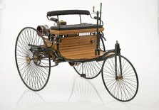 1885 Benz 3 wheeler scale model. Creator: Unknown.