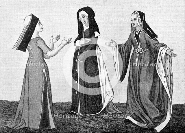 Ladies' costume, early 16th century, (1910). Artist: Unknown