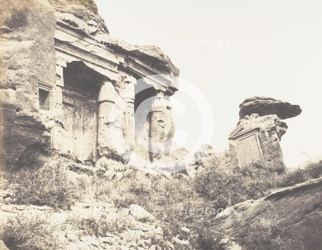 Djébel Selséleh (Silsilis), Steles Architecturales Taillées Dans les C..., 1851-52, printed 1853-54. Creator: Félix Teynard.