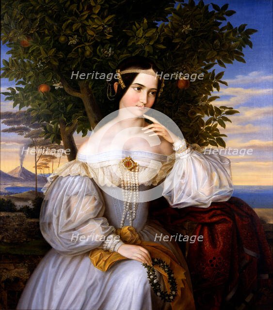 Marriage Portrait of Charlotte de Rothschild, 1836. Creator: Oppenheim, Moritz Daniel (1800-1882).