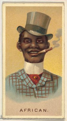 African, from World's Smokers series (N33) for Allen & Ginter Cigarettes, 1888. Creator: Allen & Ginter.