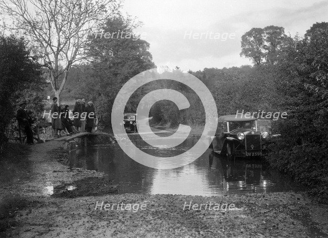 Lancia Lambda taking part in the Bugatti Owners Club car treasure hunt, 25 October 1931. Artist: Bill Brunell.
