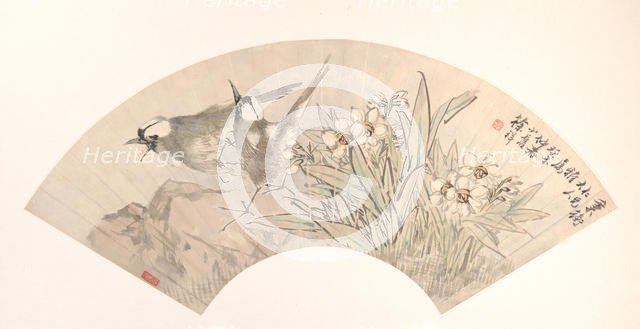 Birds and Narcissus, dated 1883. Creator: Xu Xiang.