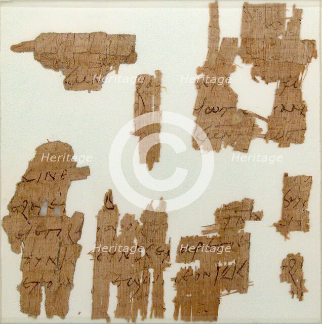 Papyri Fragments of a Letter to Epiphanius, Coptic, 7th century. Creator: Unknown.