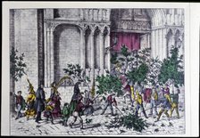 Palm Sunday in Barcelona, 1860. Creator: Puiggari, Ramón (1820-1894).