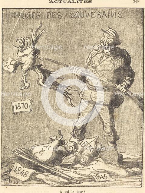 A qui le tour?, 1870. Creator: Honore Daumier.
