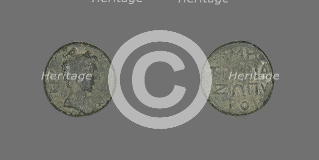 Coin Depicting Emperor Augustus, 27 BCE-14 CE. Creator: Unknown.