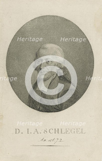 Johann Adolf Schlegel (1721-1793) , c. 1800. Creator: Anonymous.