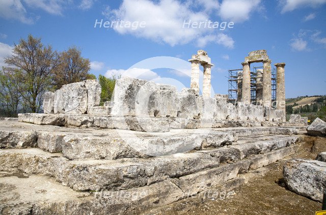 The Temple of Zeus at Nemea, Greece. Artist: Samuel Magal