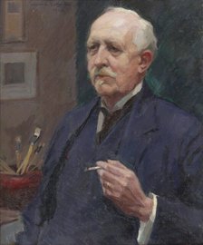 Portrait of the Artist Woldemar Toppelius, 1922. Creator: Vilho Sjöström.