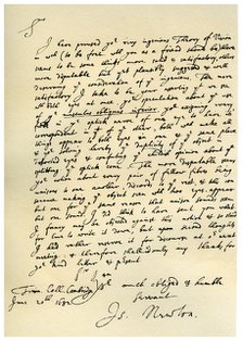 Letter from Sir Issac Newton to William Briggs, 20th June 1682.Artist: Isaac Newton