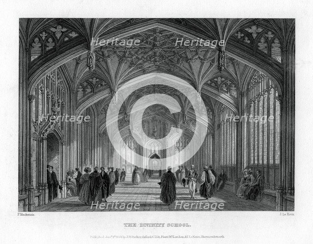 The Divinity School, Oxford, 1837.Artist: John Le Keux