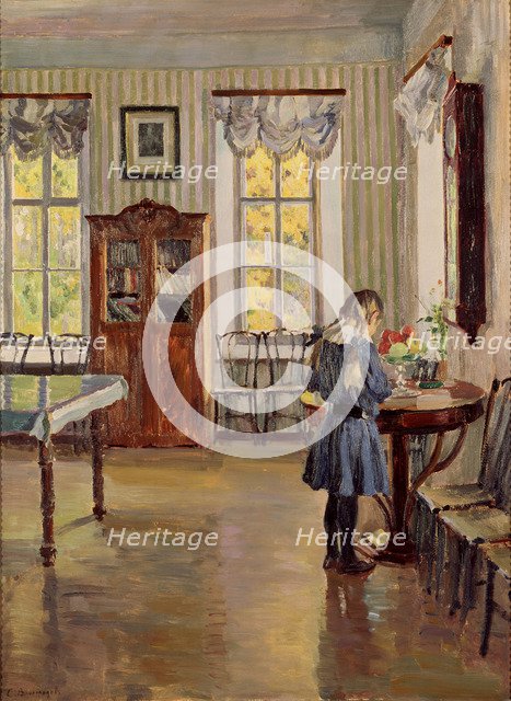 In a house, 1913. Artist: Vinogradov, Sergei Arsenyevich (1869-1938)