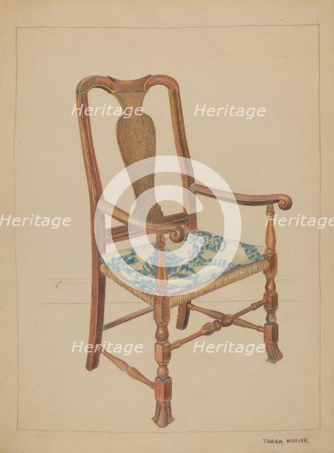 Armchair, c. 1936. Creator: Tabea Hosier.