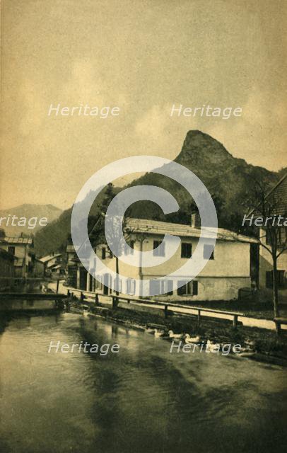 The millstream at Oberammergau, Bavaria, Germany c1922. Creator: Heinrich Uhlschmid.