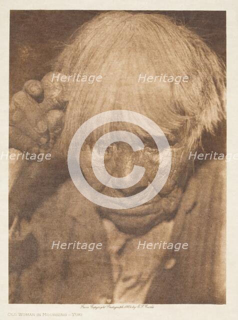 Old Woman Mourning-Yuki, 1924. Creator: Edward Sheriff Curtis.