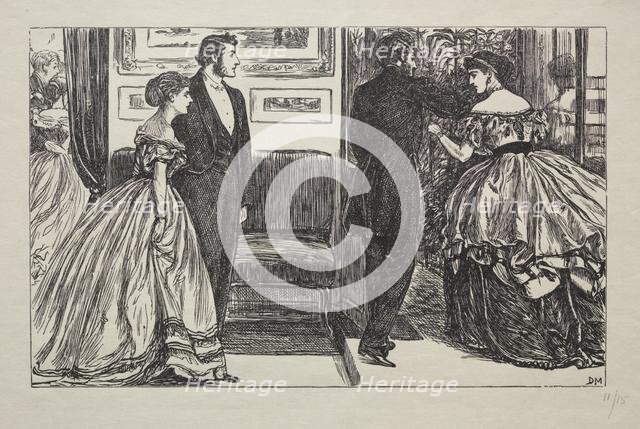 The Queen of Diamonds - How She Was Won and Lost, 1866. Creator: George Louis Palmella Busson Du Maurier (British, 1834-1896).