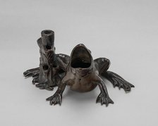 Inkwell in the Form of a Frog beside a Tree Stump, 16th century. Creator: Unknown.