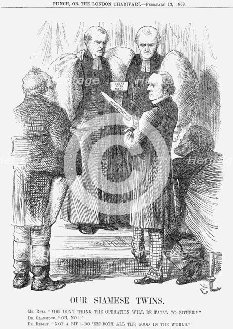 'Our Siamese Twins', 1869. Artist: John Tenniel