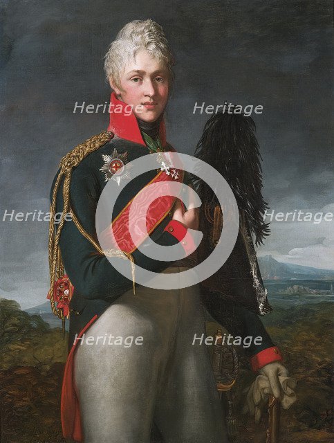 Portrait of Arkadi Alexandrovich Suvorov (1784-1811), Count Rymniksky, 1805. Artist: Mosnier, Jean Laurent (1743/44-1808)