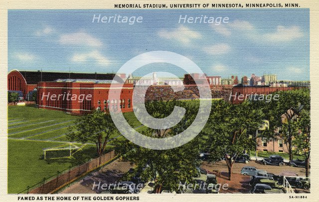 Memorial Stadium, University of Minnesota, Minneapolis, Minnesota, USA, 1935. Artist: Unknown