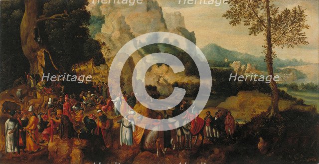 Landscape with Saint John the Baptist Preaching. Artist: Patinier, Henri, de (1510-1550)