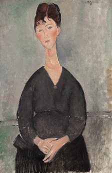 Café Singer, 1917. Creator: Modigliani, Amedeo (1884-1920).
