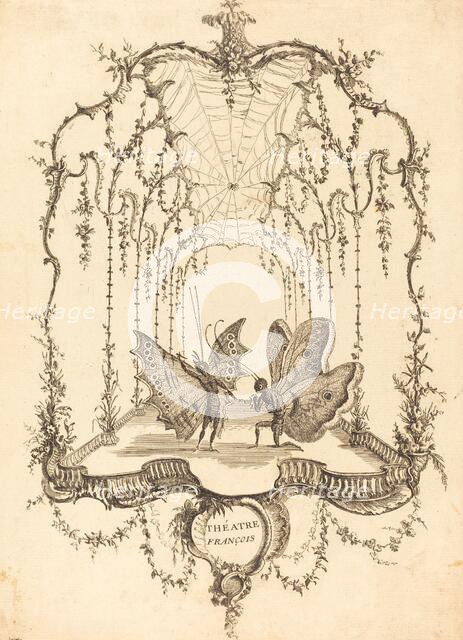 Théâtre Français, in or after 1756. Creator: Charles-Germain de Saint-Aubin.
