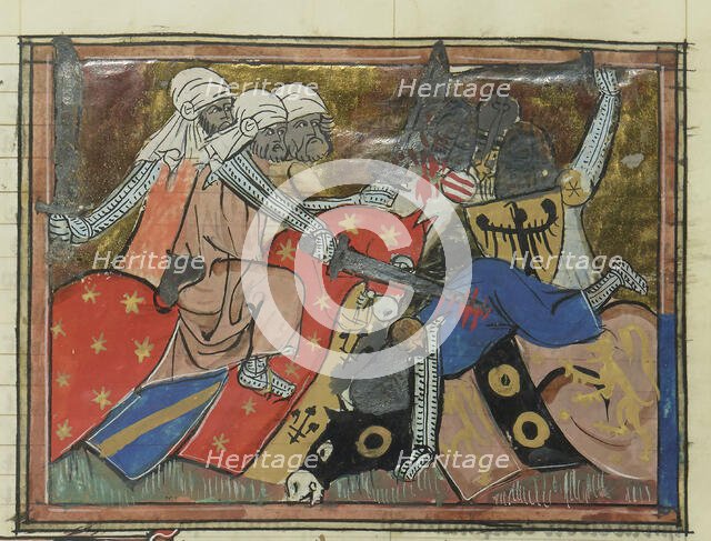 The Battle of Ager Sanguinis on June 28, 1119, 1337. Creator: Maître de Fauvel (active 1314-1340).