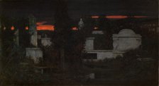 Italian Cemetery at Dusk, 1880. Creator: Adam Chmielowski.