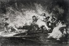 The Disasters of War, a series of etchings by Francisco de Goya (1746-1828), plate 41: 'Escapan e…