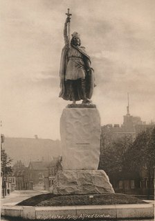 Statue of King Alfred the Great, Winchester, Hampshire, early 20th century(?). Artist: Unknown.