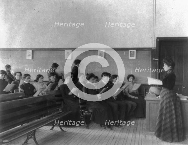 Carlisle Indian School, Carlisle, Pa. Music class, 1901. Creator: Frances Benjamin Johnston.